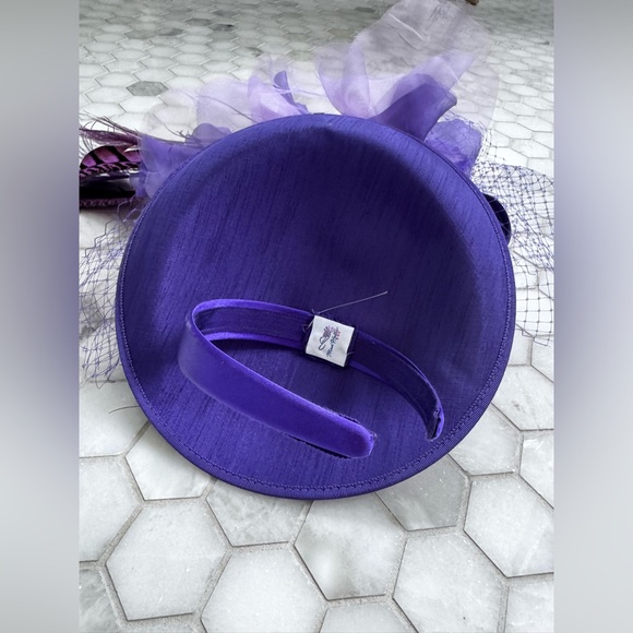 One-of-a-Kind Kentucky Derby Fascinator, Mad Hatter Louisville , Purple Floral main image 6
